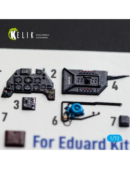 Bf-109 F-2/F-4 - interior 3D decals for Eduard, 1/72 - Kelik K72251