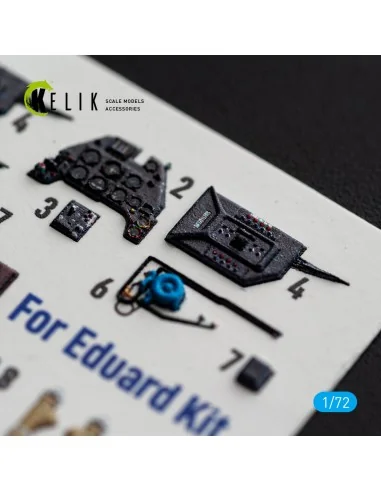 Bf-109 F-2/F-4 - interior 3D decals for Eduard, 1/72 - Kelik K72251