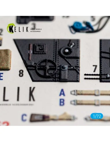 Bf-109 G-2/4 - interior 3D decals for Eduard, 1/72 - Kelik K72252