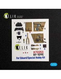 Bf-109 E - interior 3D decals for Special Hobby / Eduard, 1/72 - Ke...