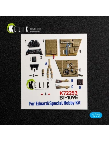 [NO_DESC] Bf-109 E - interior 3D decals for Special Hobby / Eduard,...