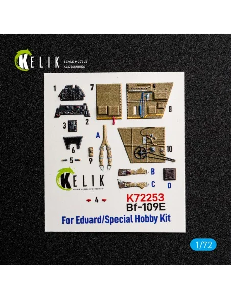 [NO_DESC] Bf-109 E - interior 3D decals for Special Hobby / Eduard,...