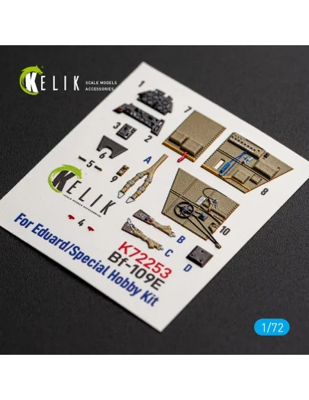 [NO_DESC] Bf-109 E - interior 3D decals for Special Hobby / Eduard,...