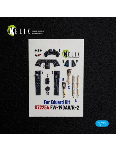 [NO_DESC] FW-190A8/R-2 - interior 3D decals for Eduard, 1/72 - Keli...