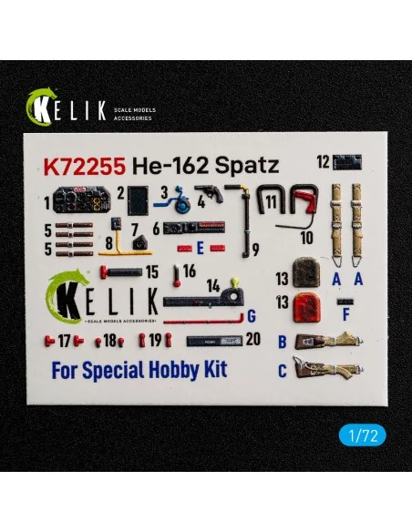 [NO_DESC] He-162 Spatz - interior 3D decals for Special Hobby, 1/72...