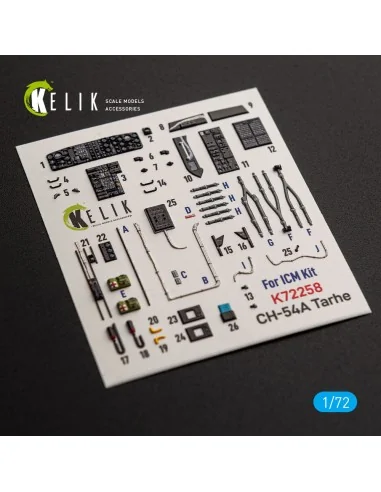 [NO_DESC] CH-54A Tarhe - interior 3D decals for ICM, 1/72 - Kelik K...
