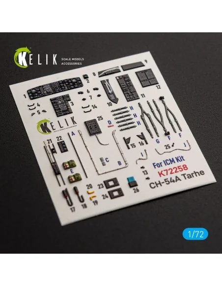 [NO_DESC] CH-54A Tarhe - interior 3D decals for ICM, 1/72 - Kelik K...