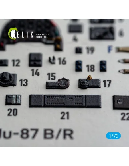 Ju-87 B/R - interior 3D decals for Airfix, 1/72 - Kelik K72259