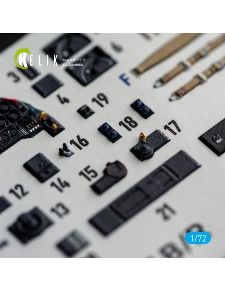 Ju-87 B/R - interior 3D decals for Airfix, 1/72 - Kelik K72259