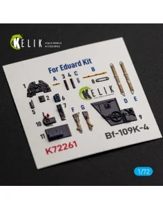 Bf-109K-4 - interior 3D decals for Eduard, 1/72 - Kelik K72261 2