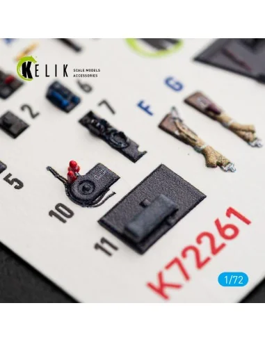 Bf-109K-4 - interior 3D decals for Eduard, 1/72 - Kelik K72261