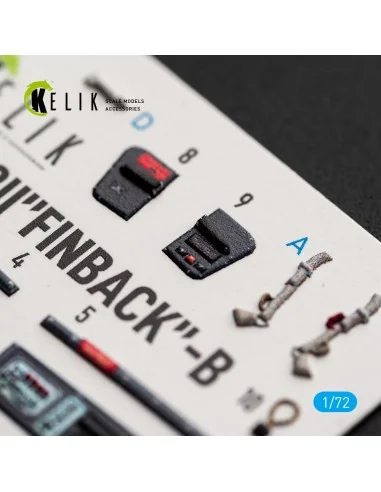 F-8II Finback-B - interior 3D decals for Trumpeter, 1/72 - Kelik K7...