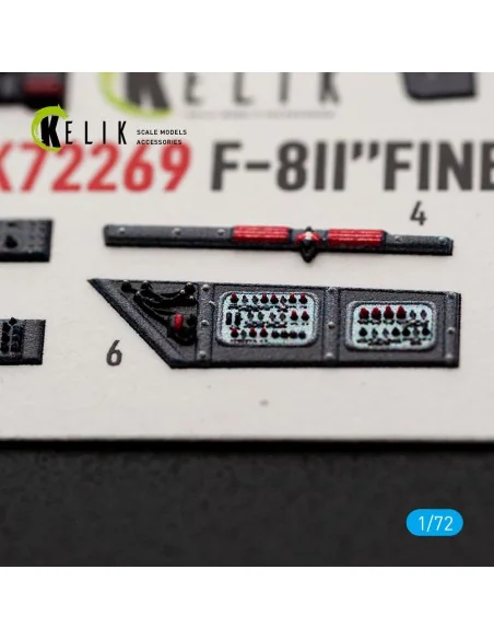 F-8II Finback-B - interior 3D decals for Trumpeter, 1/72 - Kelik K7...