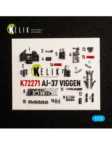 AJ-37 Viggen - interior 3D decals for Special Hobby, 1/72 - Kelik K...