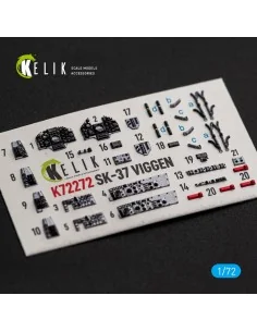 SK-37 Viggen - interior 3D decals for Special Hobby, 1/72 - Kelik K... 2
