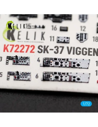 SK-37 Viggen - interior 3D decals for Special Hobby, 1/72 - Kelik K...
