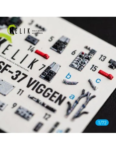 SF-37 Viggen - interior 3D decals for Special Hobby, 1/72 - Kelik K...