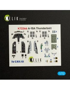A-10A Thunderbolt - interior 3D decals for Great Wall Hobby, 1/72 -...