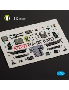 F/A-18C (LATE) - interior 3D decals for Academy 12411, 1/72 - Kelik... 2