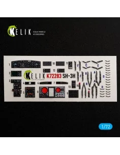 SH-3H Sea King - interior 3D decals for Foreart, 1/72 - Kelik K72283
