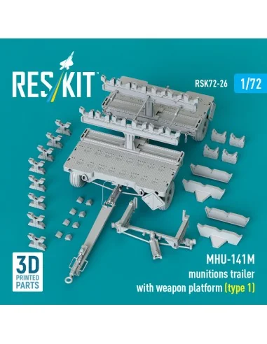 MHU-141M munitions trailer with weapon platform (type 1) (3D Printe...