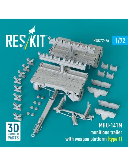 MHU-141M munitions trailer with weapon platform (type 1) (3D Printe...