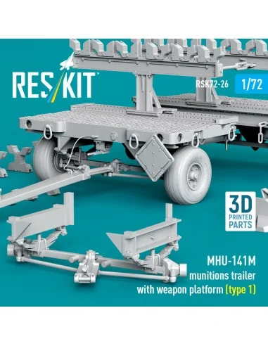 MHU-141M munitions trailer with weapon platform (type 1) (3D Printe...
