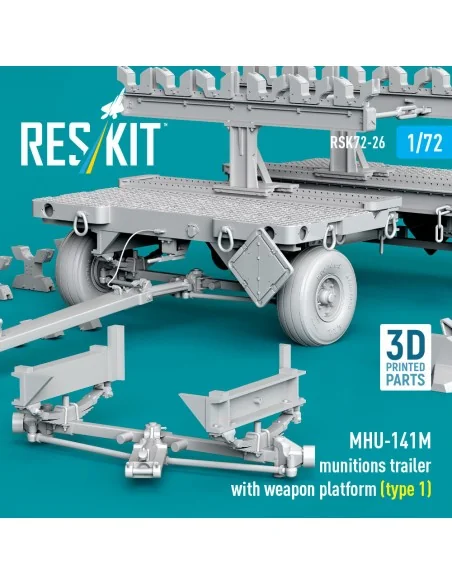 MHU-141M munitions trailer with weapon platform (type 1) (3D Printe...