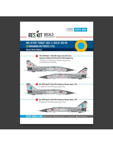 MiG-25PDS Foxbat (Red 17, Red 87, Red 89) Ukrainian Air Forces (Dec...