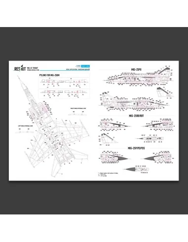 MiG-25 Foxbat Stencils Decals, 1/72 - ResKit Models RSB72-0003
