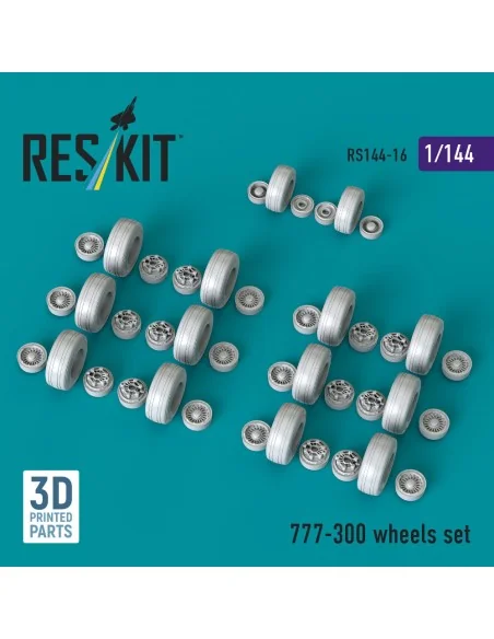 777-300 wheels set (3D printed), 1/144 - ResKit Models RS144-0016