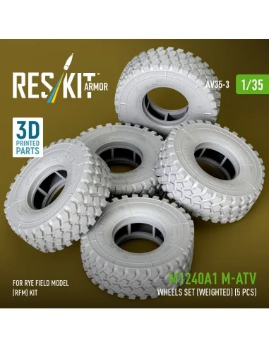 M1240A1 M-ATV wheels set (weighted) (5 pcs) for Rye Field Model (RF...