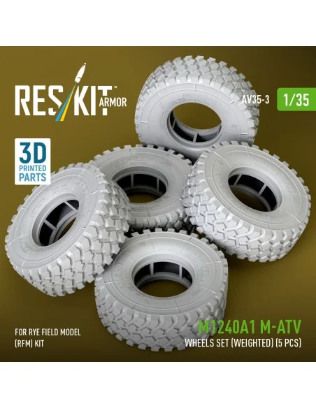 M1240A1 M-ATV wheels set (weighted) (5 pcs) for Rye Field Model (RF...