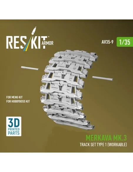 Merkava Mk.3 track set Type 1 (Workable) for Meng/HobbyBoss kit (3D...