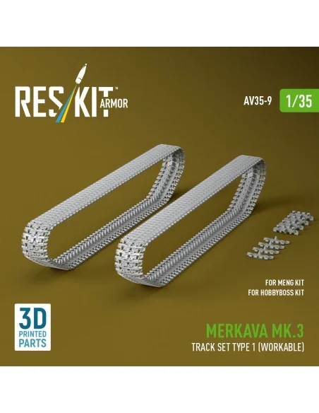 Merkava Mk.3 track set Type 1 (Workable) for Meng/HobbyBoss kit (3D...