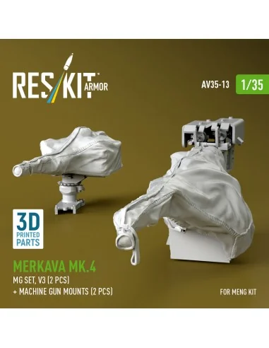 Merkava Mk.4 MG set, V.3 (2 pcs) + Machine gun mounts (2 pcs) (3D P...