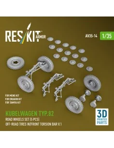 Kubelwagen typ.82 road wheels set (5 pcs) off-road tires w/front to... 2