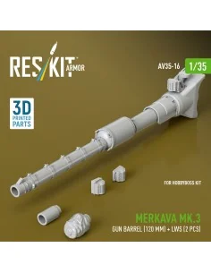 Merkava Mk.3 gun barrel (120 mm) + LWS (2 pcs) for HobbyBoss Kit (3...