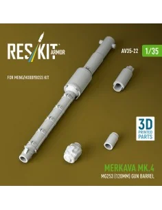 Merkava Mk.4 MG253 (120mm) gun barrel (3D Printed) for Meng / Hobby...