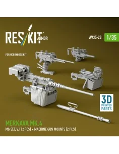 Merkava Mk.4 MG set, V.1 (2 pcs) + Machine gun mounts (2 pcs) (3D P... 2