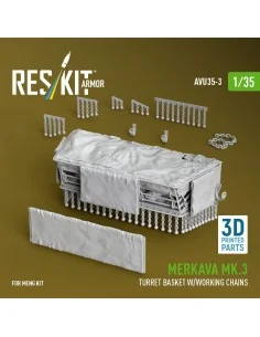 [NO_DESC] Merkava Mk.3 turret basket w/working chains for Meng kit ... 2