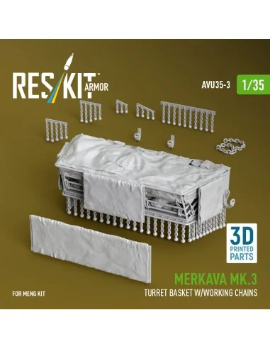 [NO_DESC] Merkava Mk.3 turret basket w/working chains for Meng kit ...