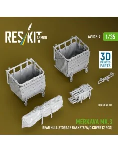 Merkava Mk.3 rear hull storage baskets w/o cover (2 pcs) for Meng k...