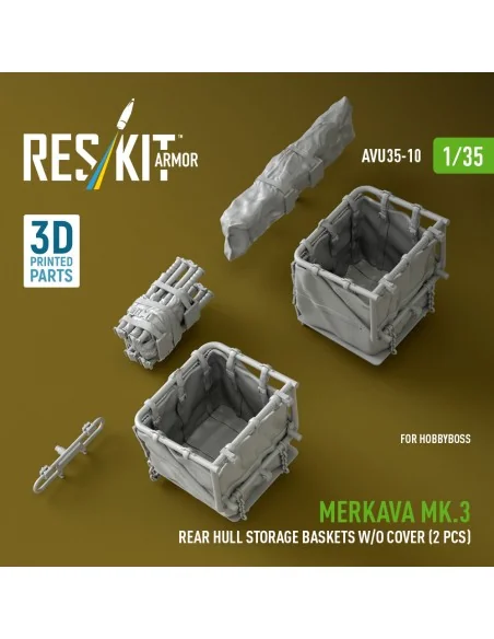 Merkava Mk.3 rear hull storage baskets w/o cover (2 pcs) for HobbyB...