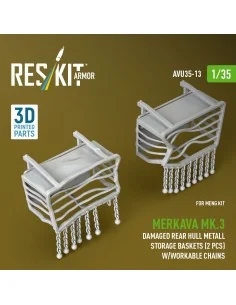 Merkava Mk.3 damaged rear hull metall storage baskets (2 pcs) w/wor...