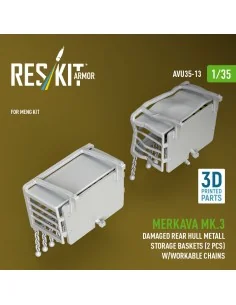 Merkava Mk.3 damaged rear hull metall storage baskets (2 pcs) w/wor... 2