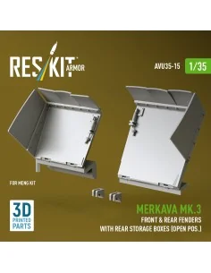 Merkava Mk.3 front & rear fenders with rear storage boxes (open pos... 2