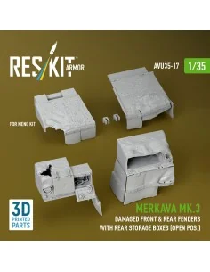 Merkava Mk.3 damaged front & rear fenders with rear storage boxes (...