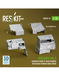 Merkava Mk.3 Damaged Front n' Rear fenders with Rear stowage bins (...