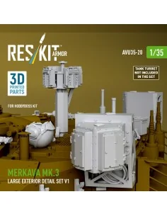 Merkava Mk.3 large exterior detail set V1 (3D Printed) for Hobby Bo... 2